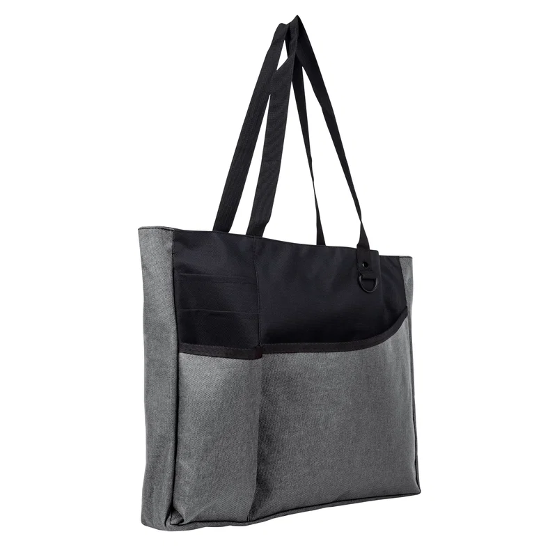 Imprinted Delegate Heathered Tote Bag — view 4