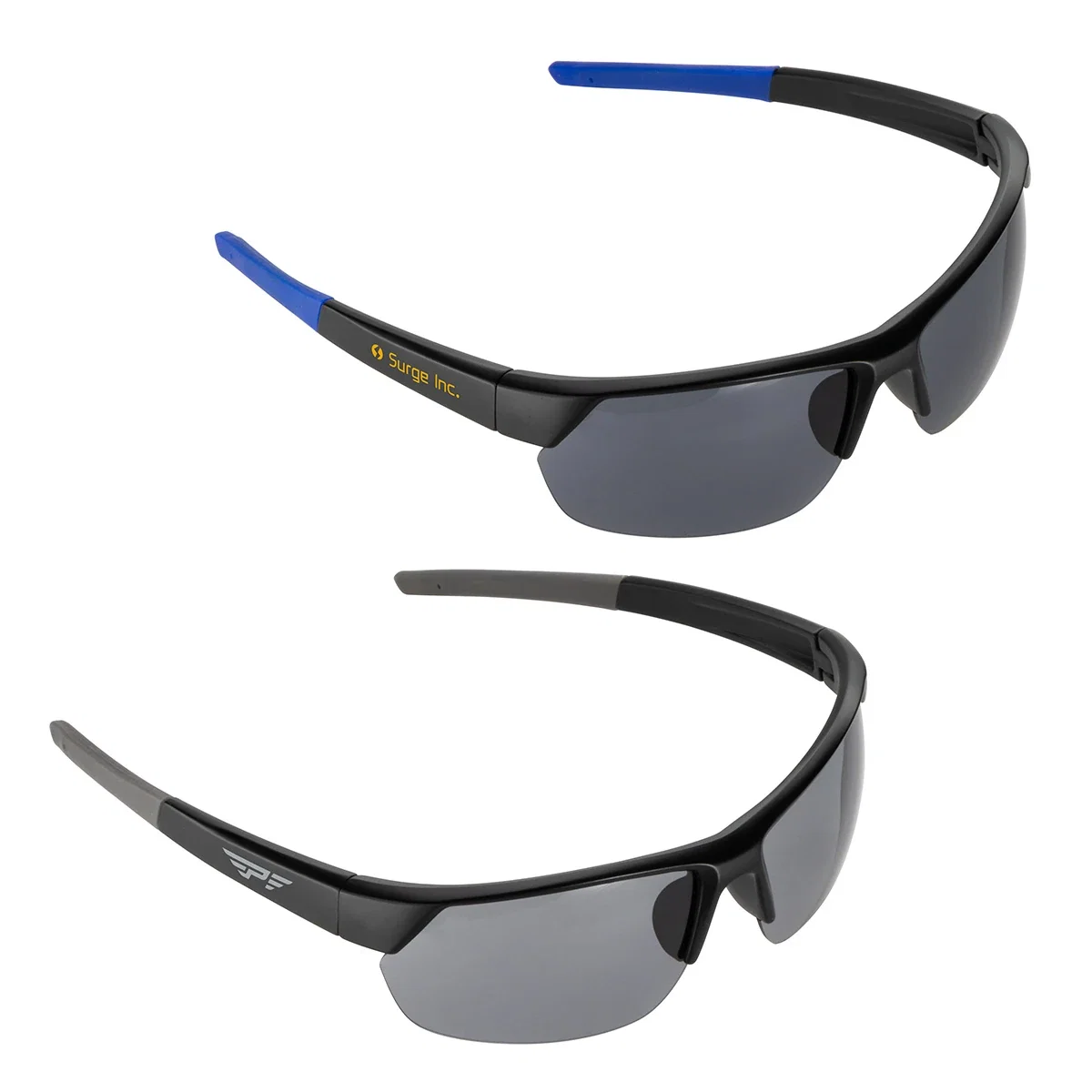 Custom Delray sunglasses, front view of the branded frames