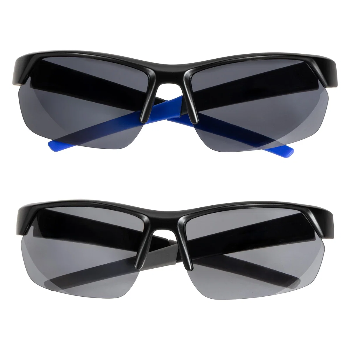 Close-up of the custom Delray sunglasses' temple imprint area