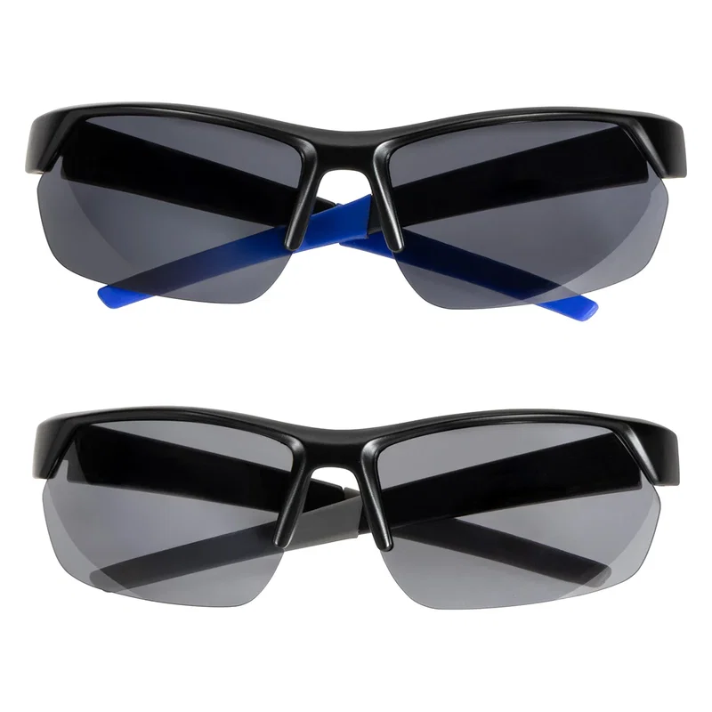 Close-up of the custom Delray sunglasses' temple imprint area
