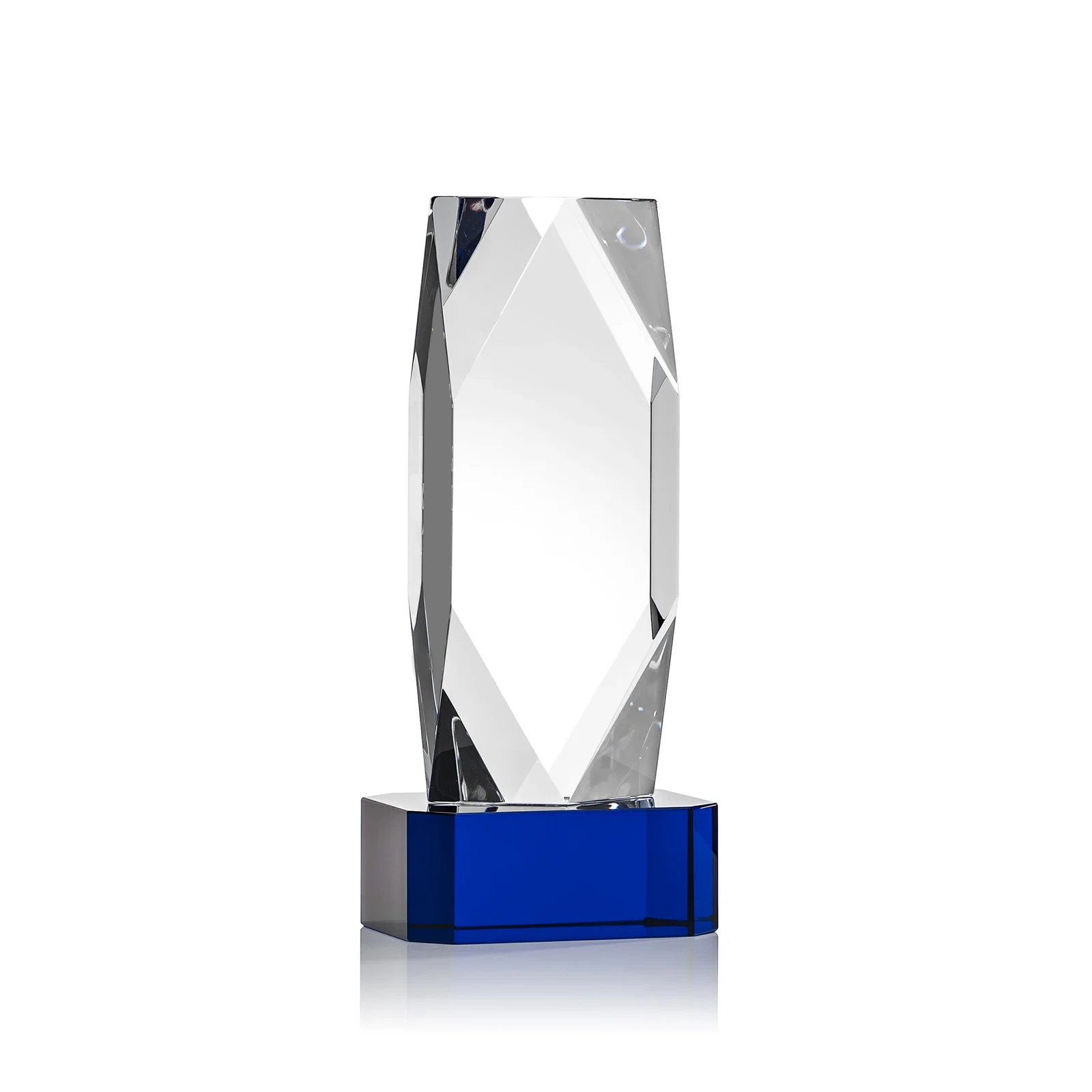 Customized Optical Crystal Award with a Faceted Diamond Window for sales achievement awards