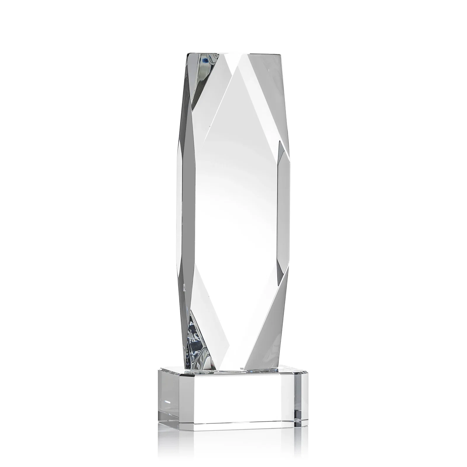 Customized Optical Crystal Award with a Faceted Diamond Window for graduation ceremonies