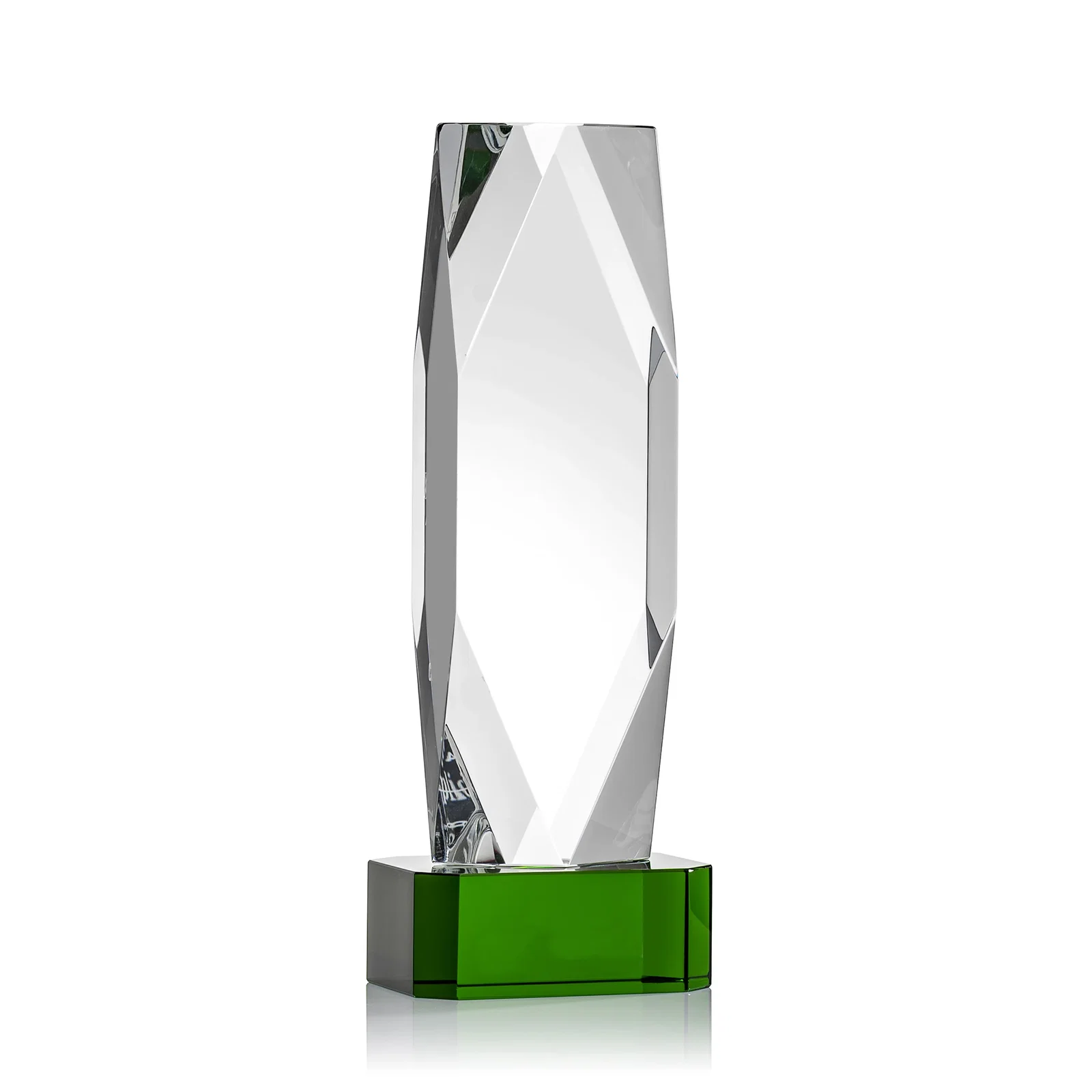 Customized Optical Crystal Award with a Faceted Diamond Window for dealer and partner awards