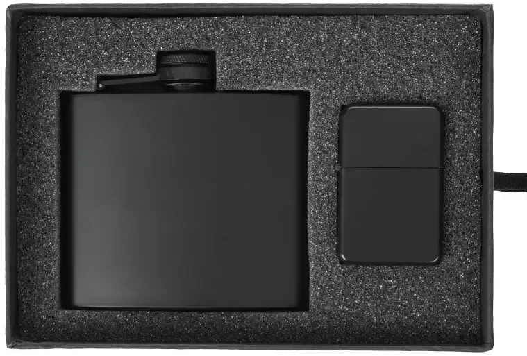 Custom Flask and Lighter Gift Set — view 4