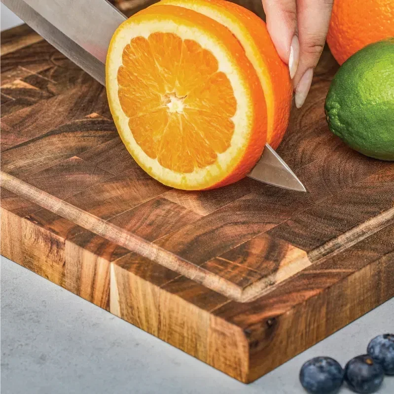 Custom Acacia Wood Cutting Board - Personalized Butcher Block — view 4