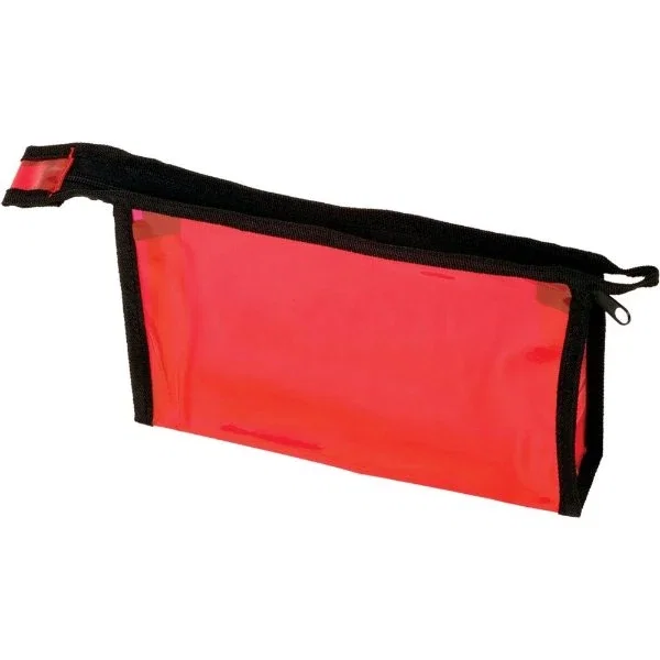 Deluxe first aid kit vinyl pouch closed, compact zippered emergency kit detail view
