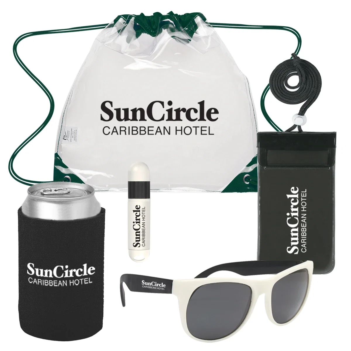 Set laid out with each warm weather item visible