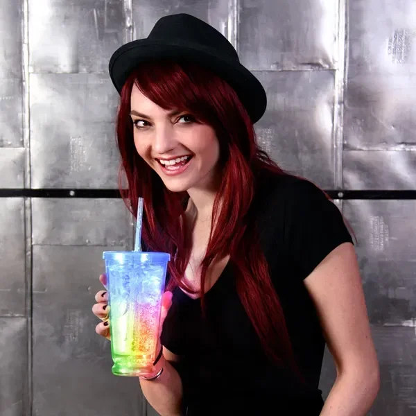 Deluxe Multicolor LED Double Wall Tumbler Cup — view 3