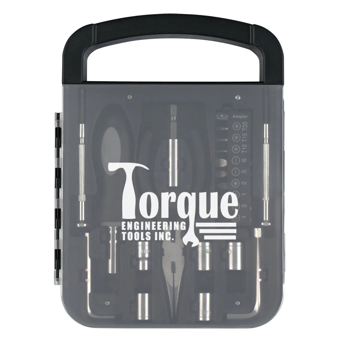Black zip case holding pliers and matching hand tools