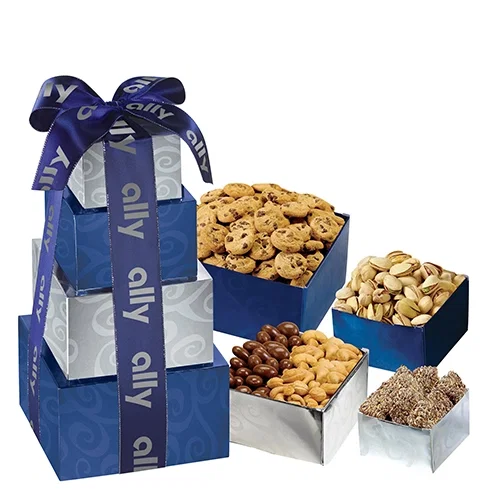Deluxe Tower of Savory Snacks and Treats — view 2