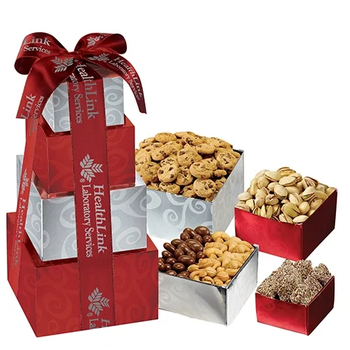 Deluxe Tower of Savory Snacks and Treats — view 4