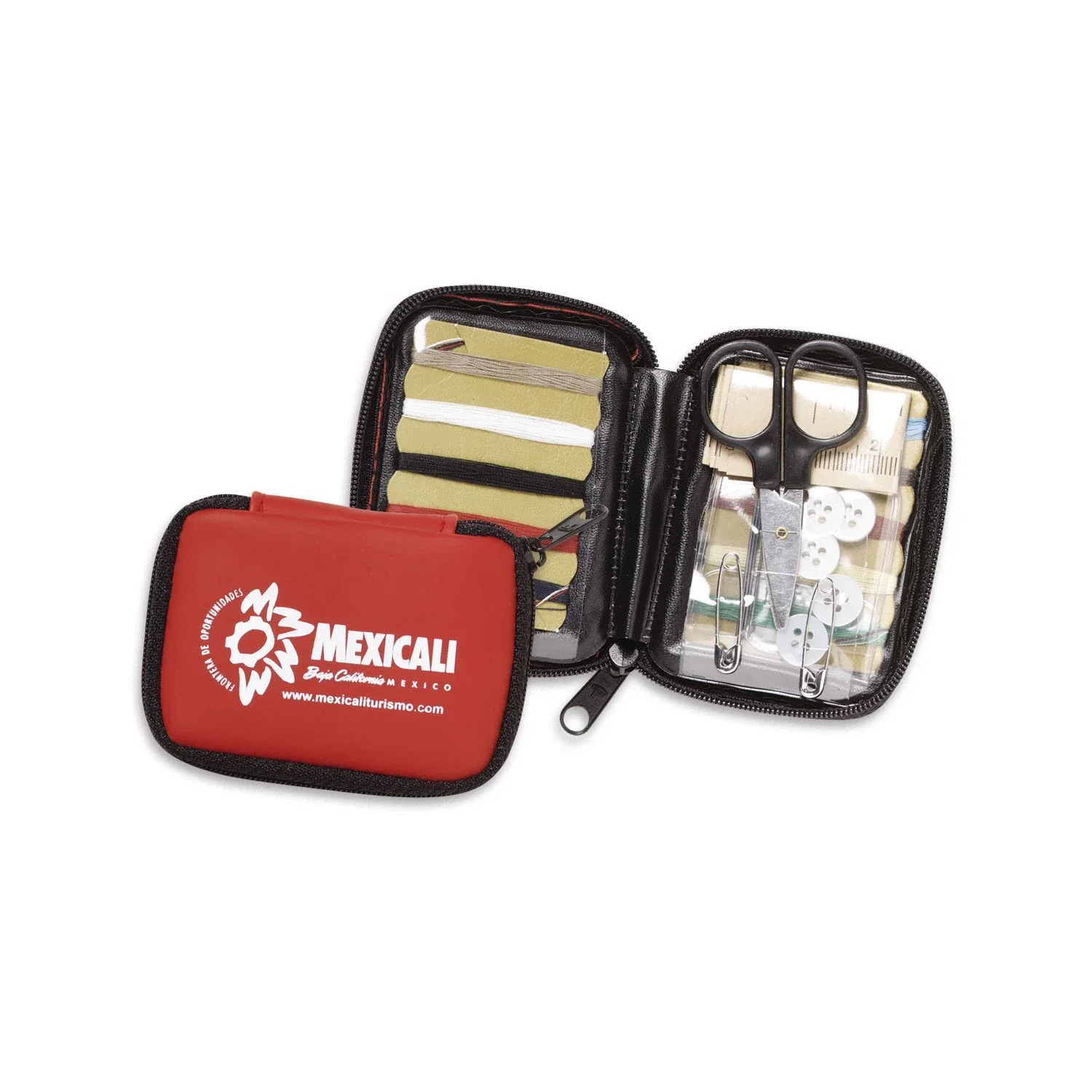 Logo Deluxe Travel Sewing Kit — Red — view 4