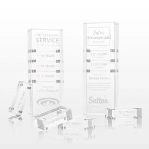 Stackable Acrylic Milestone Award, 3-Block Set