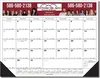 Desk Planner Blotter Calendar (Full Color) in White/Clear