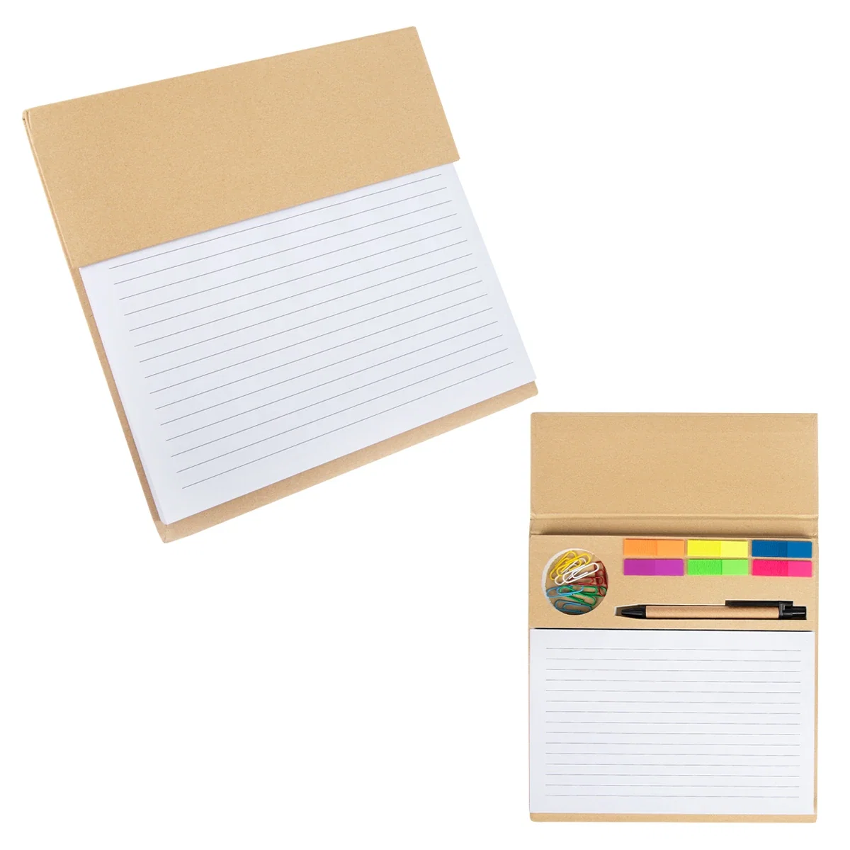 Sturdy board base visible beneath the stack of paper