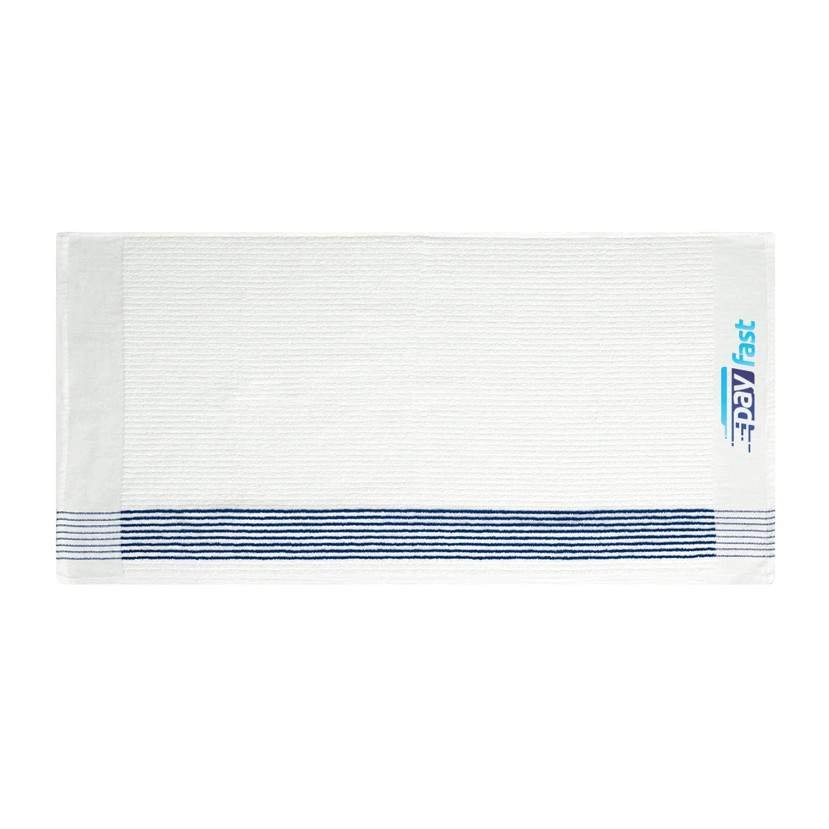 Two folds reduce the cloth to a tidy rectangle