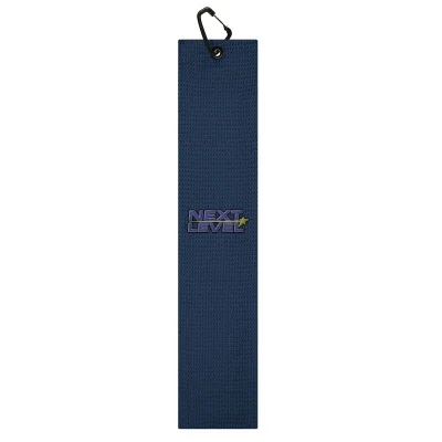 Folded into thirds to hang neatly at the bag