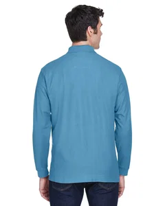 Devon & Jones Men's Pima Piqué Long-Sleeve Polo