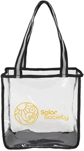 Diamond Canvas-Trim Clear TPU Tote
