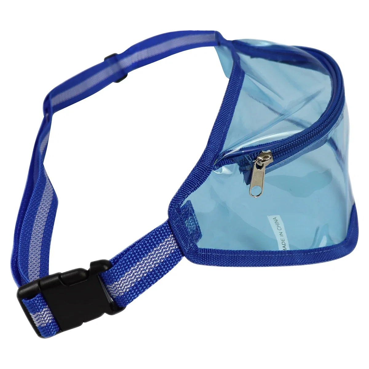 Custom Diamond clear TPU belt bag worn at the waist, lifestyle shot