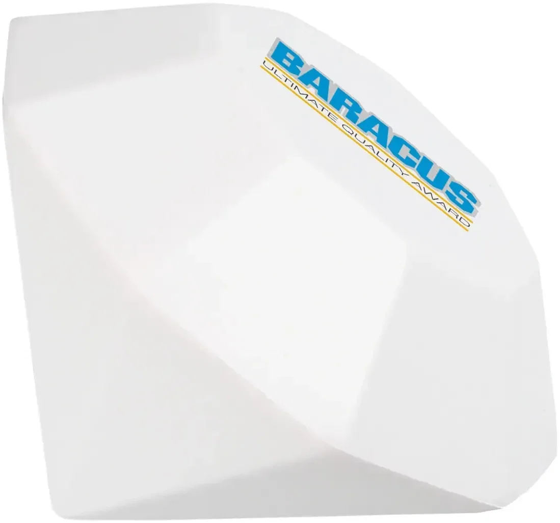 Custom Diamond Stress Reliever, branded promotional gem-shaped foam squeeze toy side profile