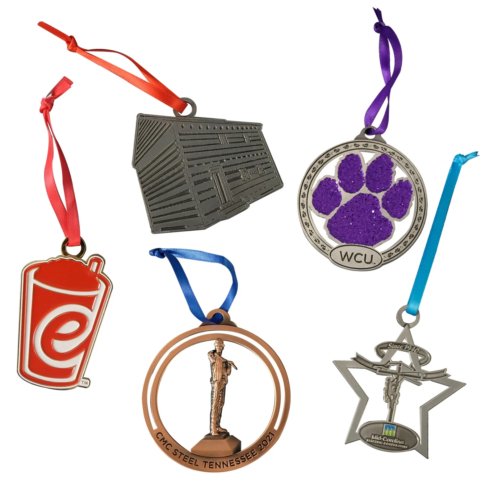 Die Struck Ornaments: 2" W x 2" H — view 3