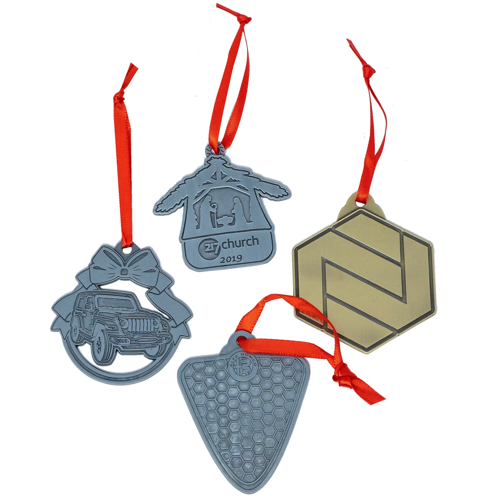 Die Struck Ornaments: 2" W x 2" H — view 4