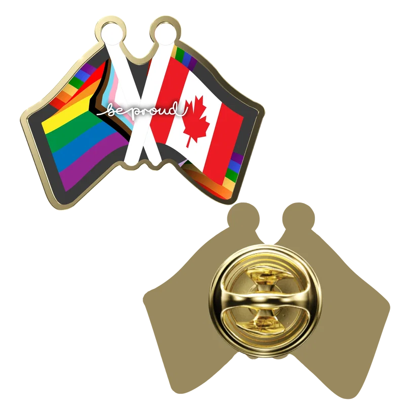 Digistock Lapel Pins: Double Flag — view 3