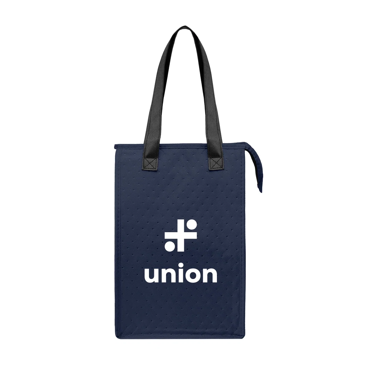 Recycled non-woven cooler tote that keeps a packed lunch cold
