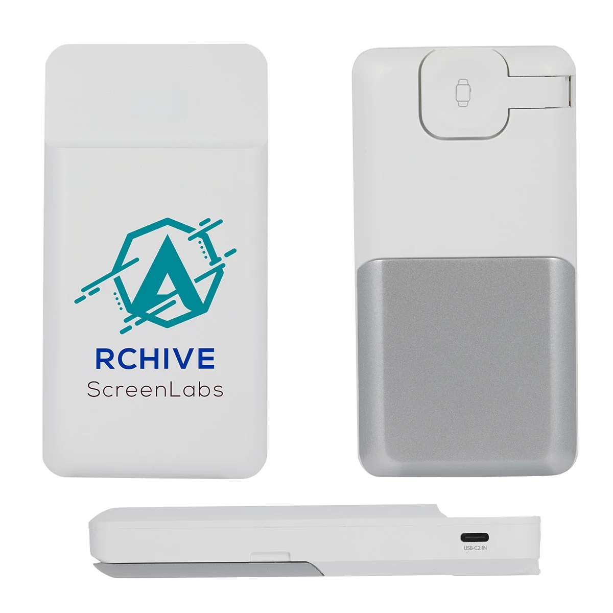 Custom Diplomat 10000mAh Power Bank, front view of the branded power bank with stand