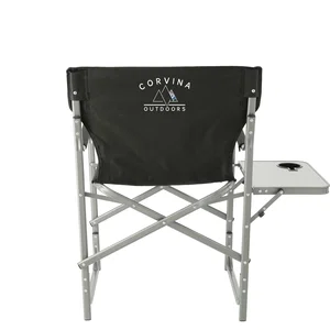 Director's Chair with Side Table, 300 lb Capacity