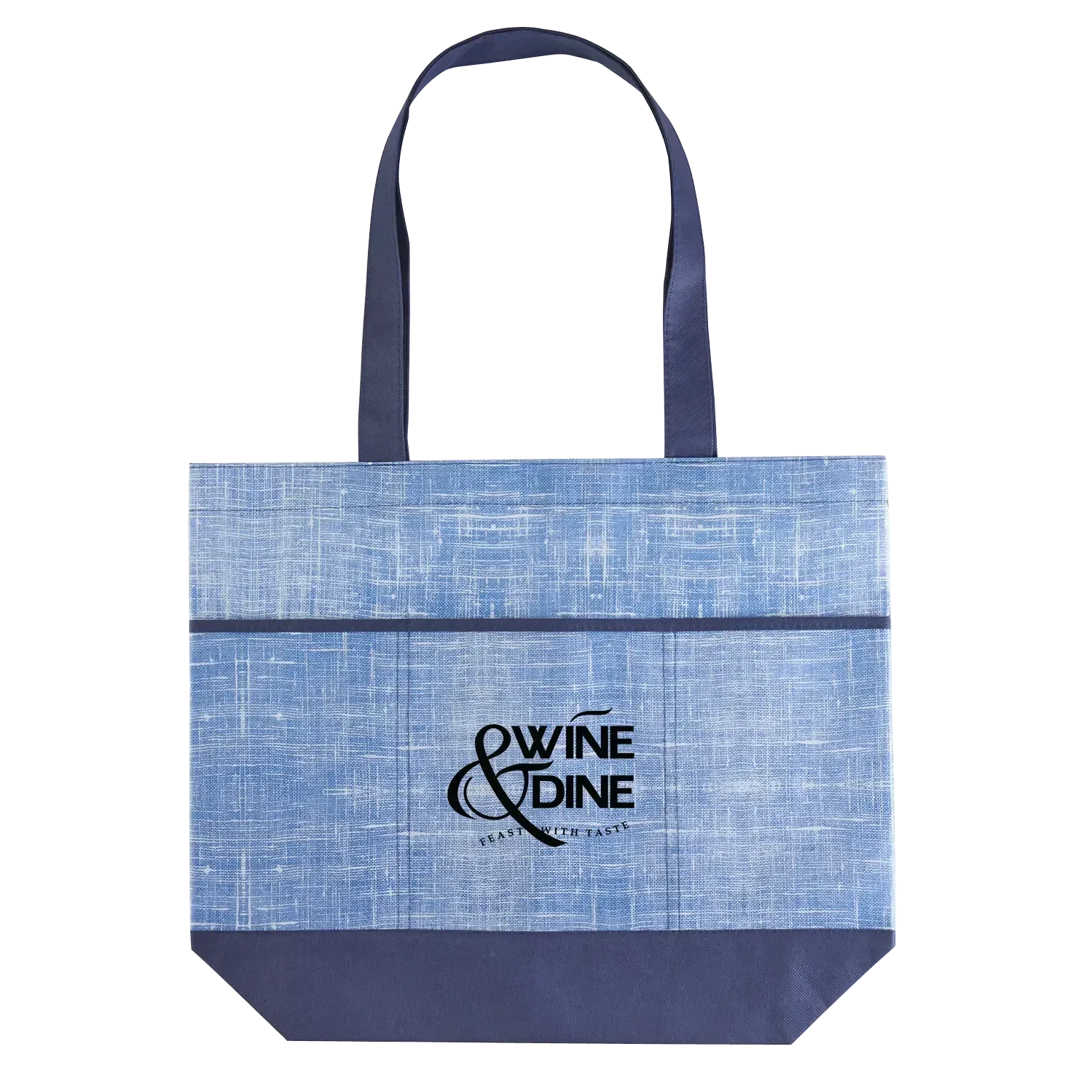Custom Denim Look Non-Woven Tote — view 2