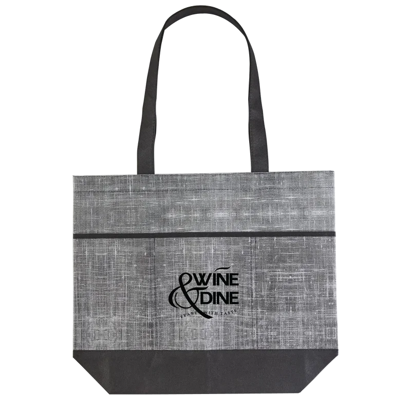 Custom Denim Look Non-Woven Tote — view 3