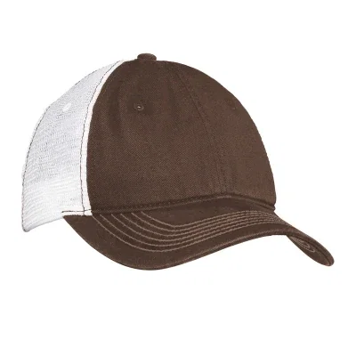 Chocolate brown option paired with white mesh