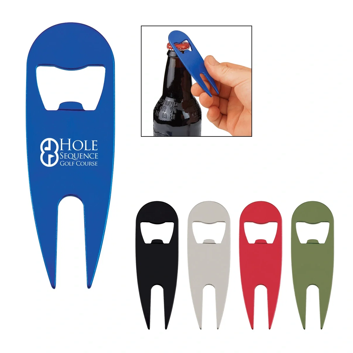 Divot repair tool that doubles as a cap lifter