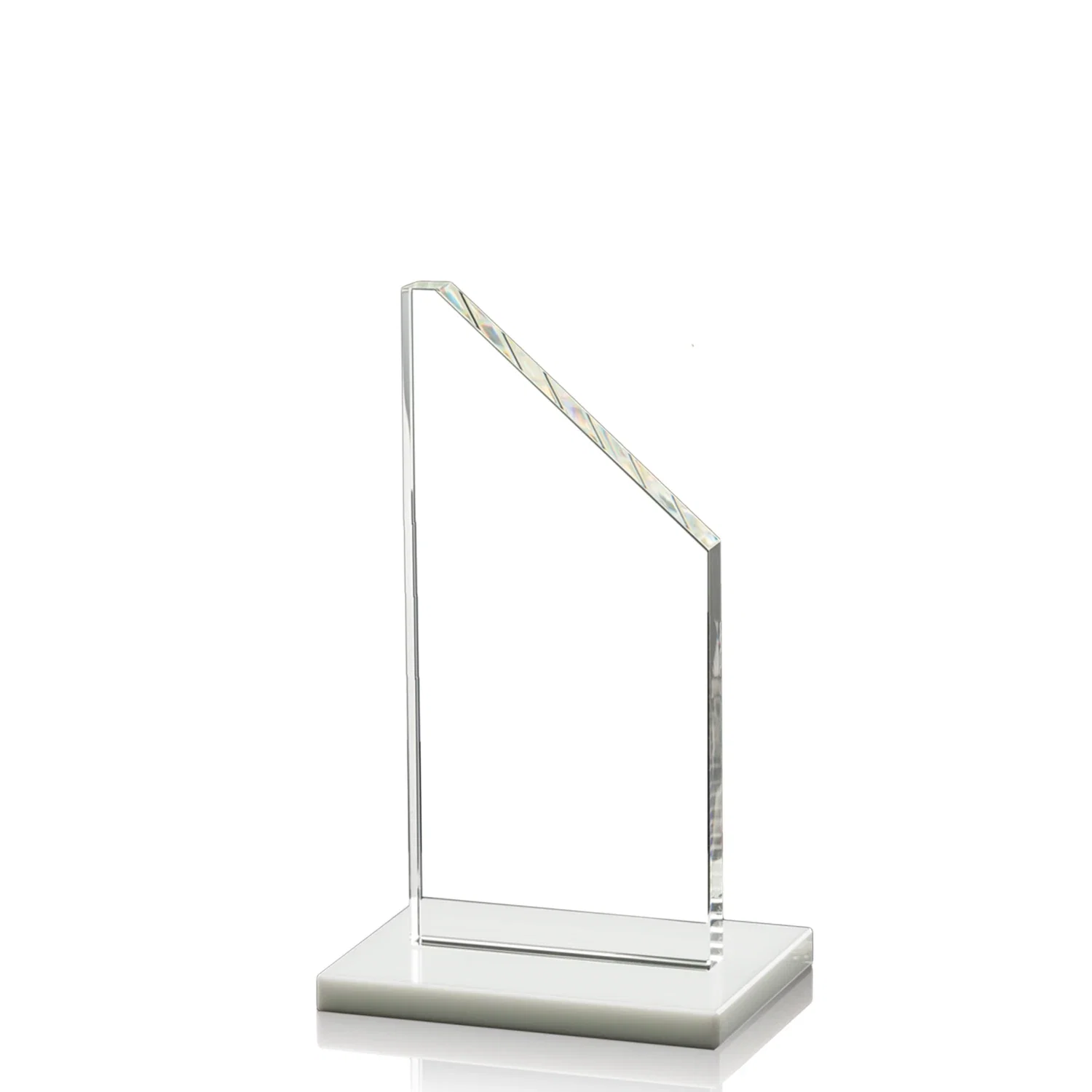 Promotional Starfire Crystal Peak Award on White Crystal Base, awards for safety achievement programs