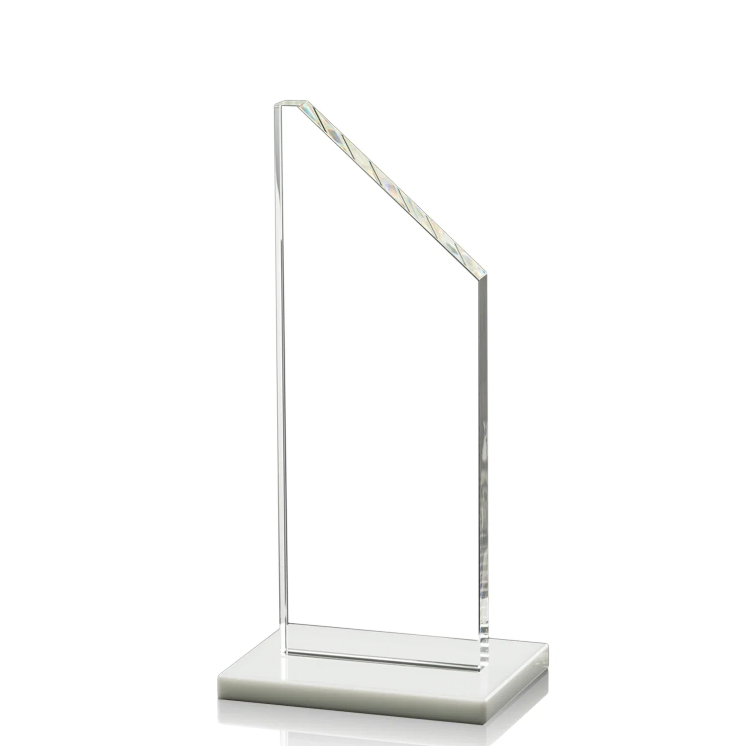 Promotional Starfire Crystal Peak Award on White Crystal Base, awards for volunteer appreciation