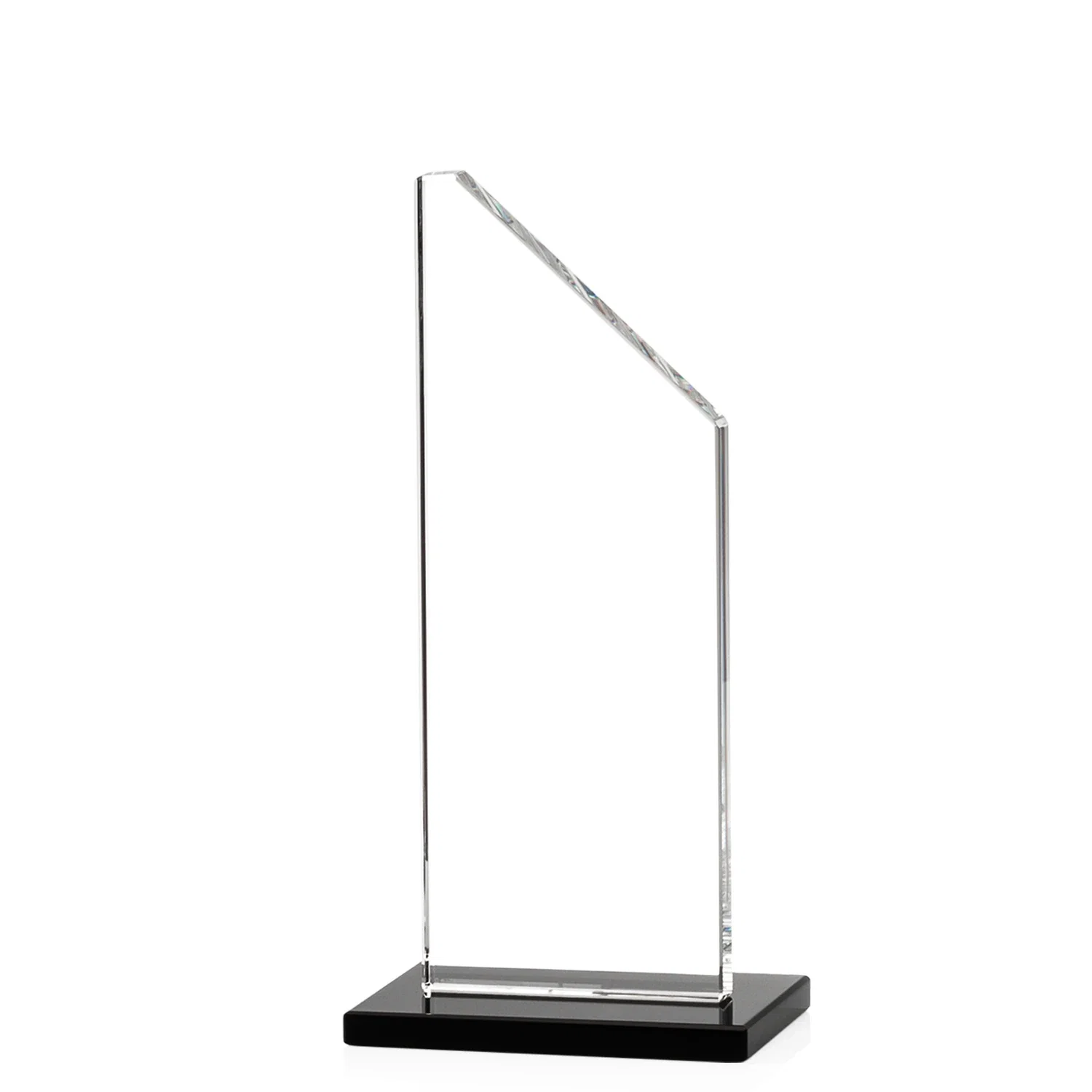 Branded Starfire Crystal Peak Award on White Crystal Base, awards for employee recognition