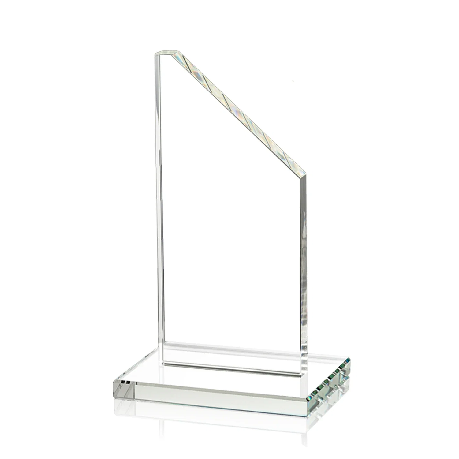 Branded Starfire Crystal Peak Award on White Crystal Base, awards for service anniversary gifts