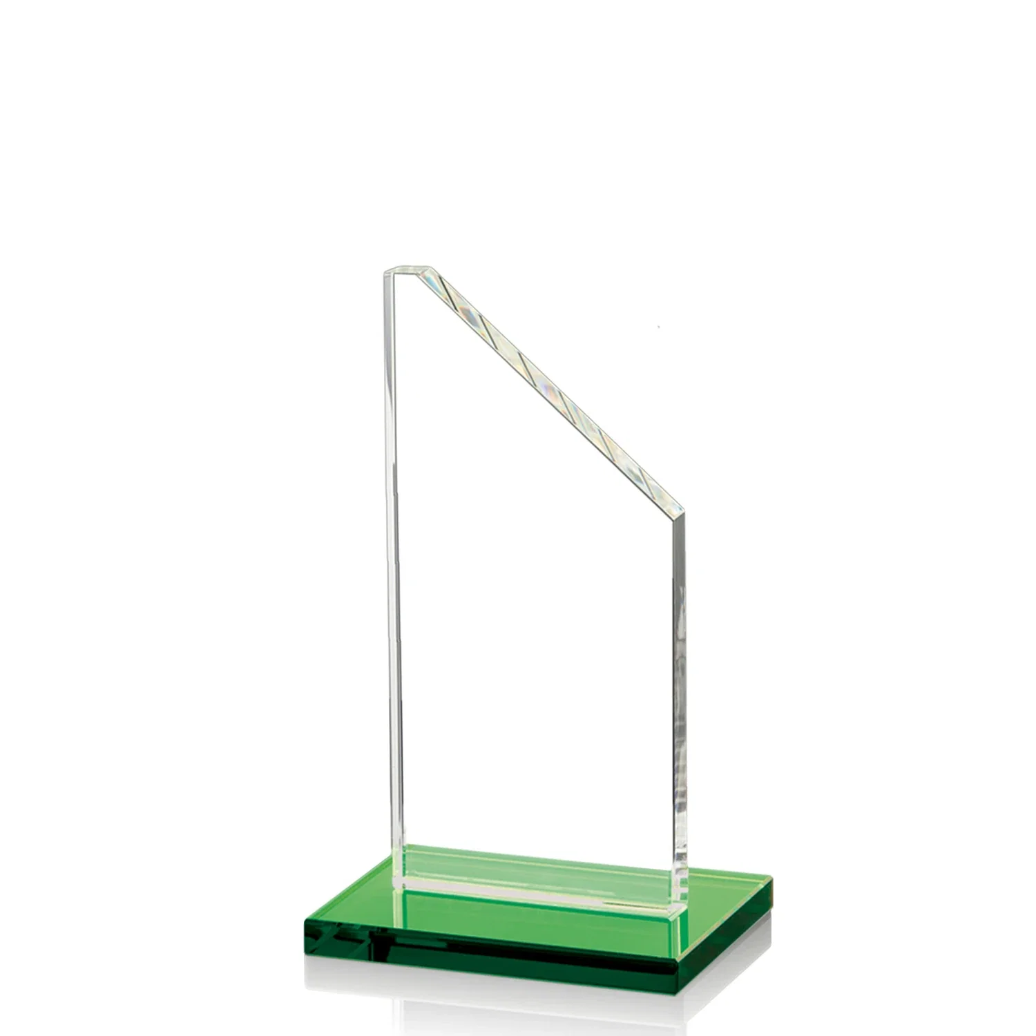 Branded Starfire Crystal Peak Award on White Crystal Base, awards for team milestone celebrations