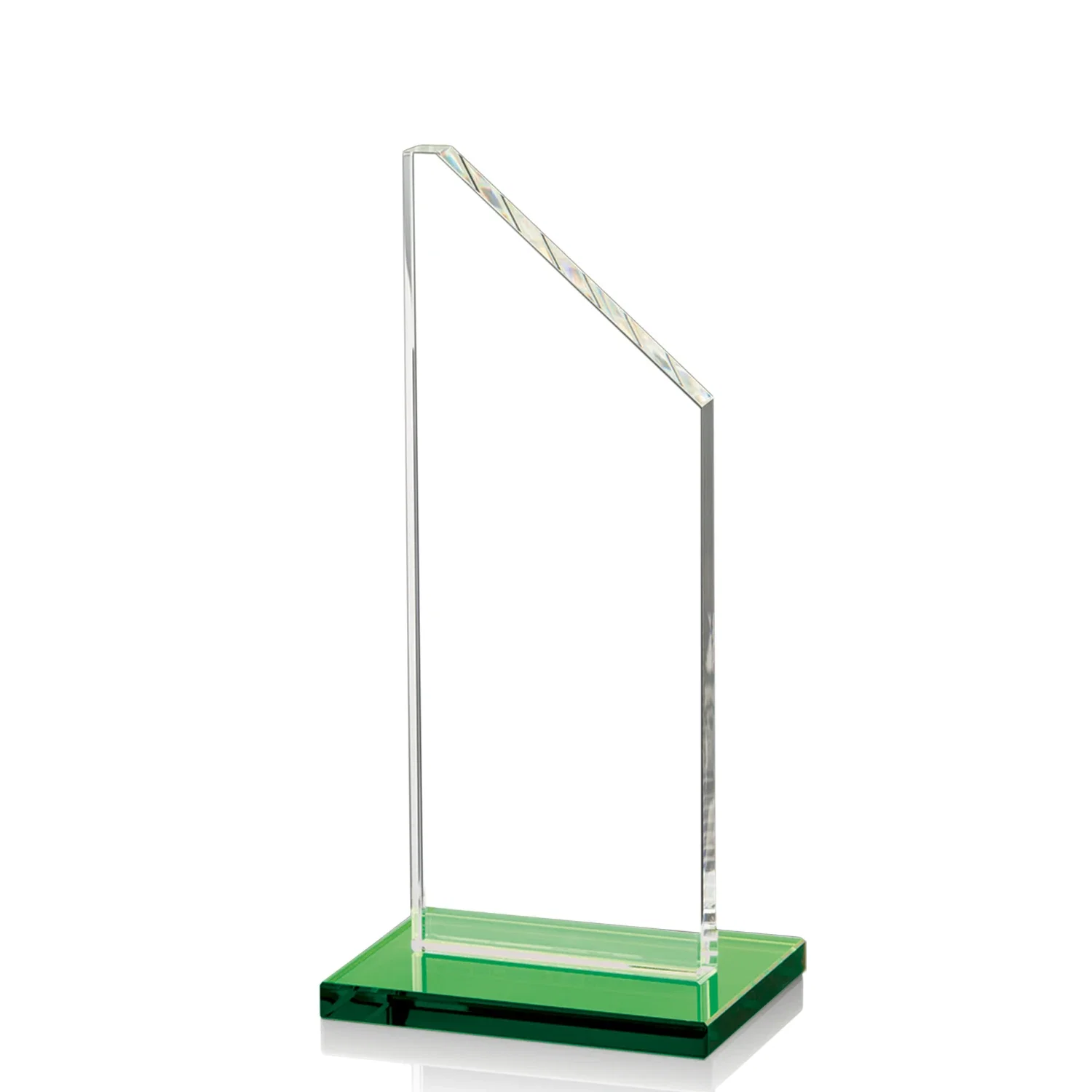 Branded Starfire Crystal Peak Award on White Crystal Base, awards for donor appreciation