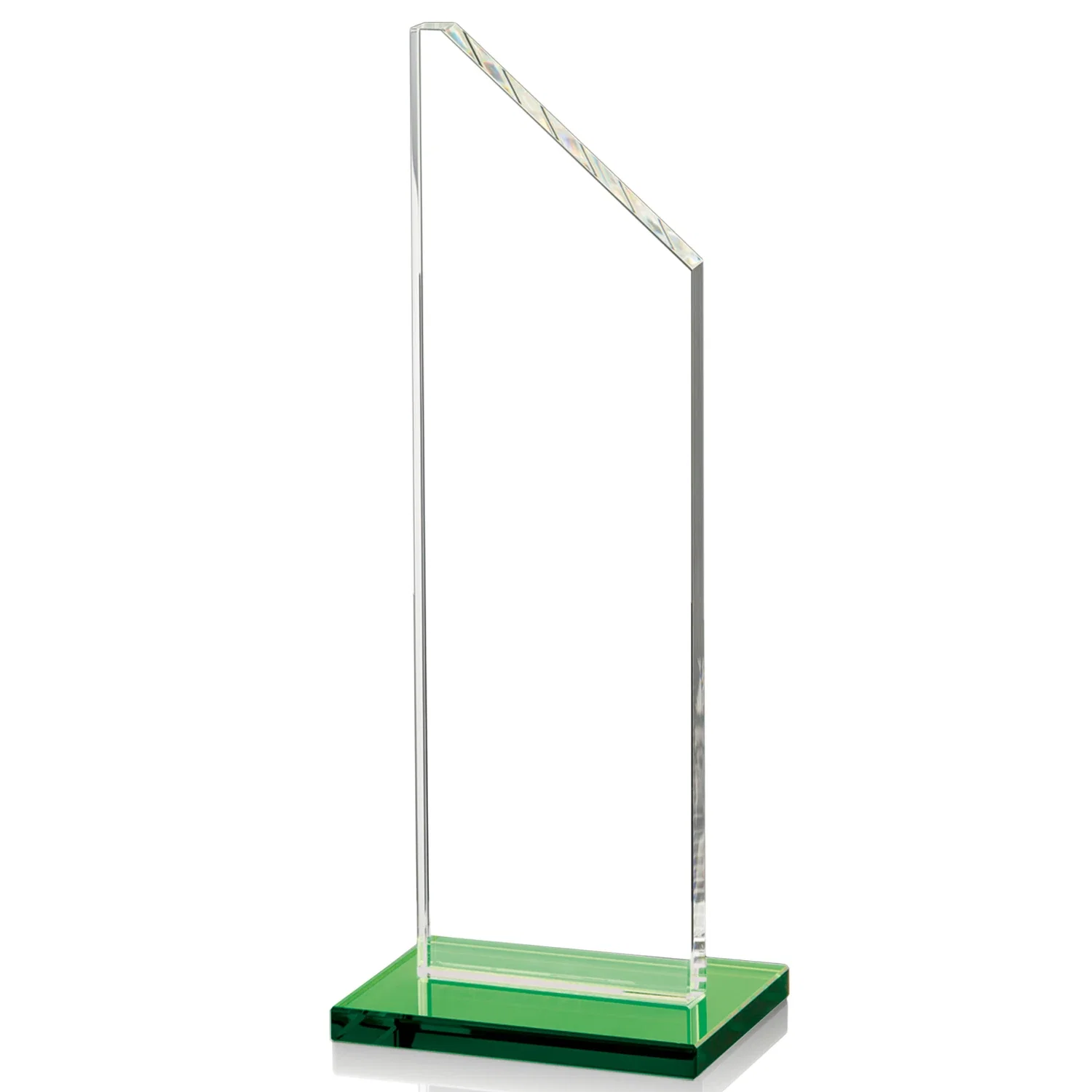Branded Starfire Crystal Peak Award on White Crystal Base, awards for graduation ceremonies