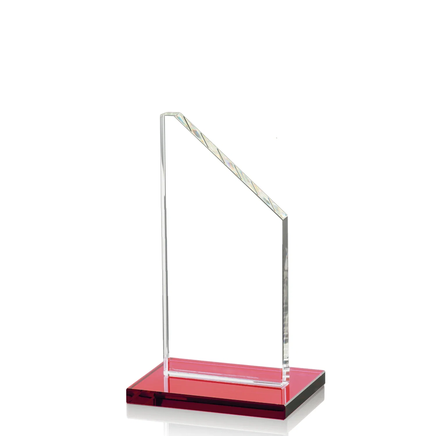 Branded Starfire Crystal Peak Award on White Crystal Base, awards for company anniversary events