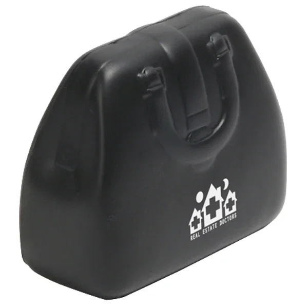 Doctor's bag shaped stress reliever, 2-15/16 x 2-5/8 x 1-5/8 inches