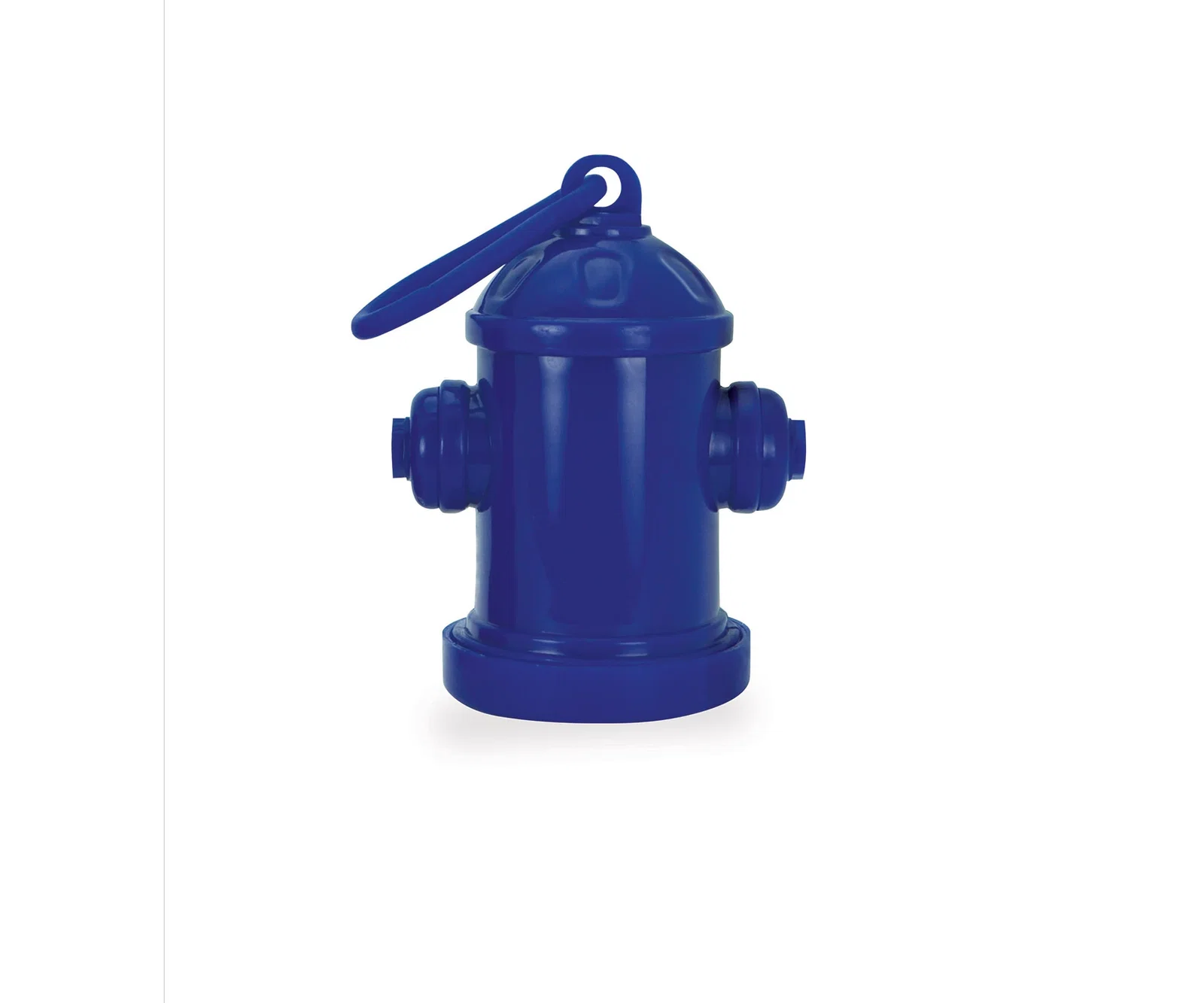 Doggy Pal Leash-Clip Bag Holder. Fire-hydrant-shaped waste bag dispenser that clips to a leash for dog park giveaways, view 2