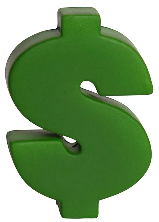 Customized Dollar Sign Stress Reliever — view 2