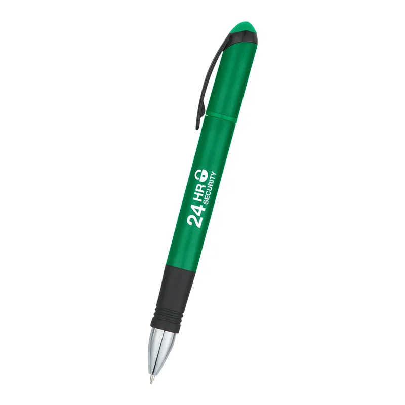 Silver colorway of the combination pen and marker