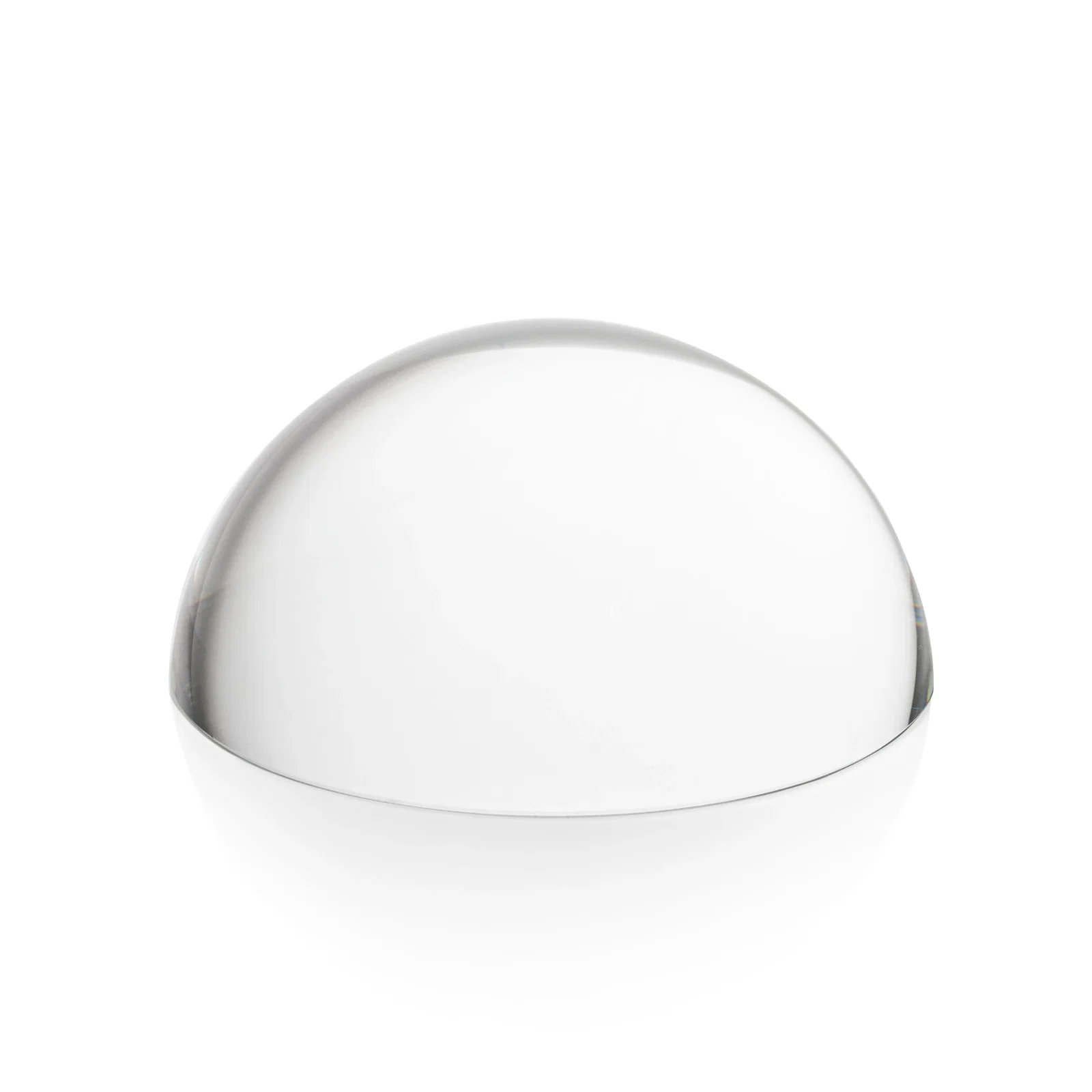 Custom Dome Crystal Paperweight, 2.75" or 3.5" Half-Sphere, client appreciation gift for company anniversary events