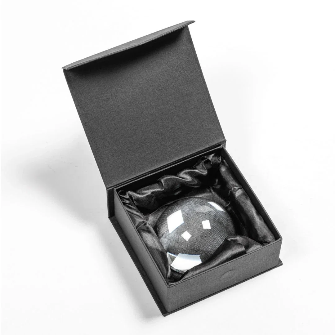Custom Dome Crystal Paperweight, 2.75" or 3.5" Half-Sphere, client appreciation gift for retirement presentations