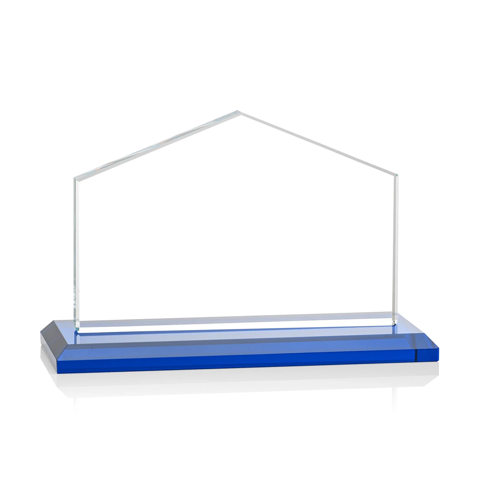 Personalized Starfire Crystal Real Estate Award in Eight Base Colors, with your logo for retirement presentations